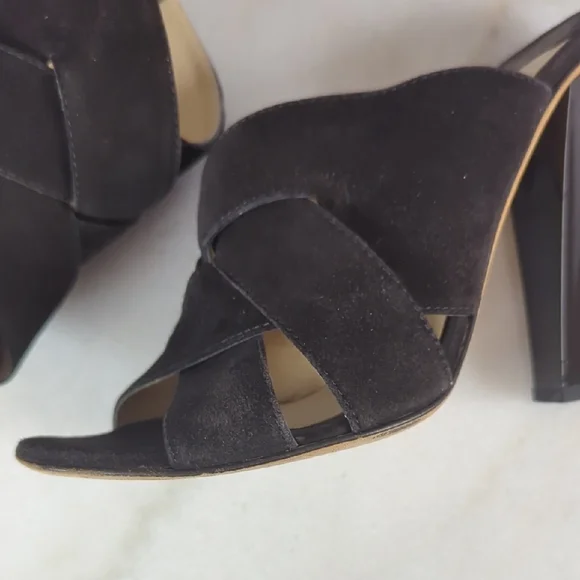 Jimmy Choo Suede Slides Size 8 - Picture 2 of 13